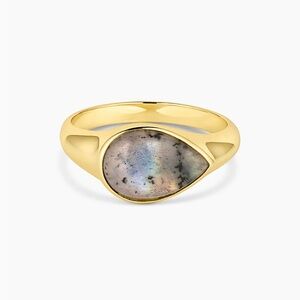 NWT Gorjana Labradorite Gemstone Ring in Gold in Size 6, 7, and 8
